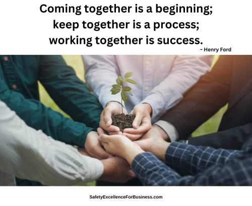working together means success