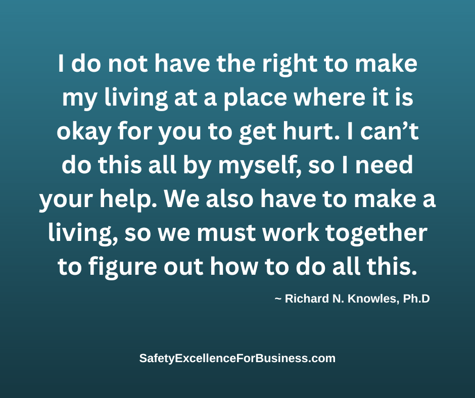 work together to stay in compliance with osha and keep everyone safe